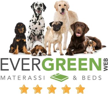 Матрац для собак або котів EVERGREENWEB 90x115 см, 10 см, Waterfoam, знімний і праний чохол