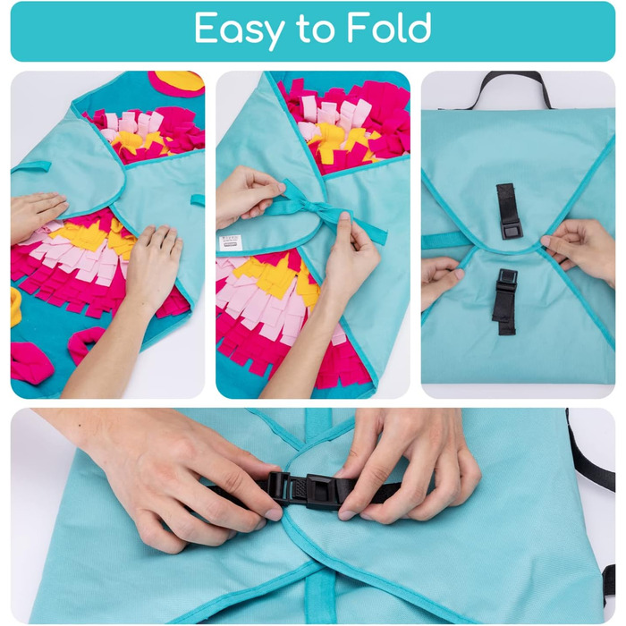 Килимок для собак Nobleza, інтелектуальна іграшка для пошуку їжі, 70x70 см, блакитний