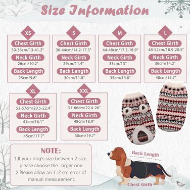 Теплий пуловер для собак - Boho пуловер для маленьких собак, святковий пуловер, отвір для повідка, теплий пуловер для чихуахуа, йоркширського тер'єра, джек-рассела (Червоний M)