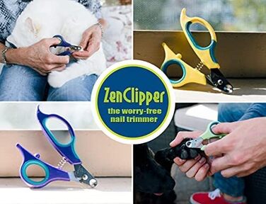 Кліпер Zen Clipper для обрізання кігтів домашніх тварин: безпечний, обрізає лише кінчик кігтя, фіолетовий, 2 мм