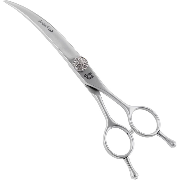 Ножиці для грумінгу собак Fenice Peak з декоративним камінчиком, 440C, нержавіюча сталь, 7.5 дюймів, професійні