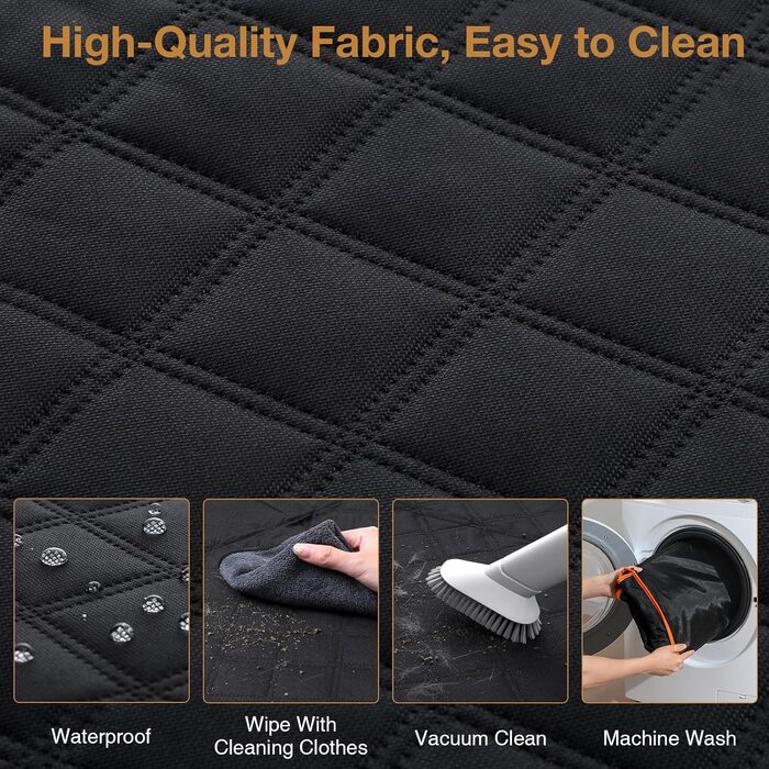 Накладка на сидіння автомобіля для собак Pecute, чорно-помаранчевий, до 150 кг, для подорожей