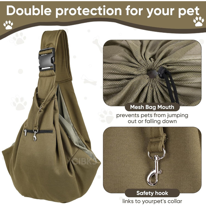 Сумка-переноска для собак, цуценят, наплічна переноска для тварин, зелена
