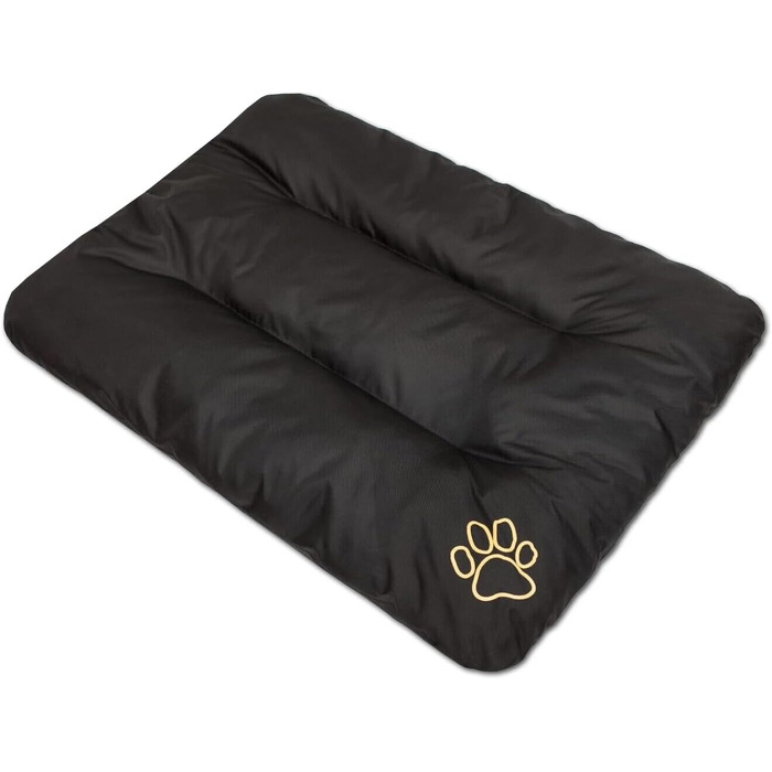 Килимок для собак, лежанка для собак - великий, середній, маленький, водонепроникний, м'який, для дому та на вулицю, 90x60x8 см (чорний)