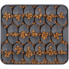 Килимок для собак VOOWO, силіконовий килимок-головоломка для собак, миска для повільного годування, килимок для годування собак, килимок-головоломка для маленьких, середніх та великих собак (сірий, маленький)