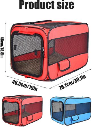 Переносний складаний лежак-іграшка для котів та собак, блакитний: клітка-переноска, лежанка для собак та котів, переноска для подорожей