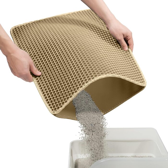 Килимок для котячого туалету ERHAOG, 75 x 55 см, двошаровий, вологостійкий