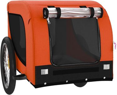 SECOLI Причіп для собак, візок для собак, буги для собак з відбивачем. Причіп для велосипеда для собак до 45 кг, оранжевий, 136 x 69 x 73.5 см