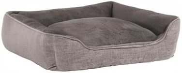 Килимок для собак Lionto знімний, сірий, 110x80 см. М'яке ліжко для домашніх тварин з комфортним входом, з антиковзким дном