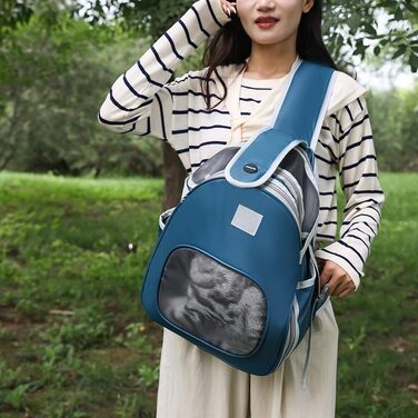 SOLAPOLLO переноска для тварин через плече, сумка-переноска для маленьких тварин до 9 кг, підходить для цуценят та кошенят, для прогулянок, подорожей та кемпінгу (темно-синій)