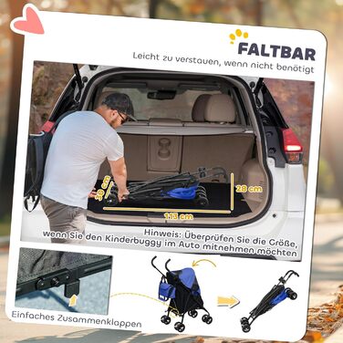 PawHut Візок для собак і котів, складаний, до 4 кг, з сітковими віконцями, ременем через плече, кишеню для зберігання, тримач для чашки, парасолька, темно-синій