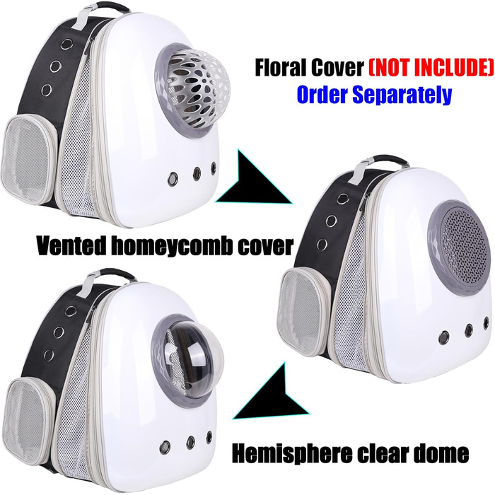 Рюкзак-переноска для котів та інших тварин, до 9 кг, з фронтальною розширенням, прозоре вікно, для великих котів, цуценят, кроликів