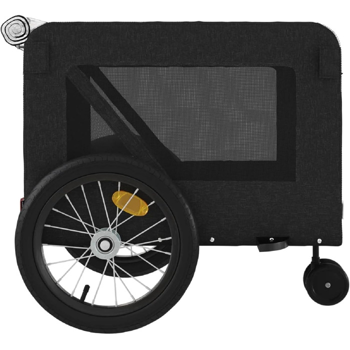 Фарм-причіп LAPOOH для собак чорного кольору, з оксфордської тканини та металу. Причіп для велосипеда, вантажний причіп, ручний візок, вантажний велосипедний причіп. Артикул: 93947