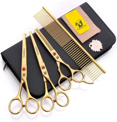 Набір професійних ножиць для грумінгу тварин 4,5-6,5 дюймів, з нержавіючої сталі, безпечні закруглені кінчики, для салонів та дому