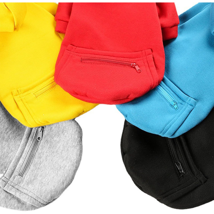 Теплий зимовий халат для собак з кишенею Jecikelon. Худі для цуценят, тепла одіяння для маленьких собак, чихуахуа. Розмір X-Large, чорний.