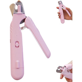 Триммер для нігтів собак та котів 2-в-1 Pupnourish: стрижка та шліфування, для маленьких та середніх тварин (білий/рожевий)