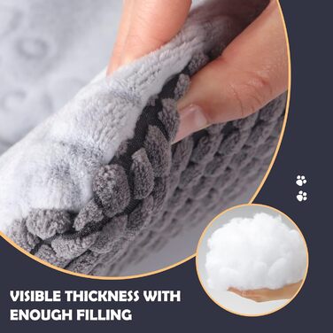 Лежанка для собак IEUUMLER, м'яка та тепла, 91x58 см, сірий колір. Підходить для собак та котів.