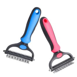 Гребінець для видалення ковтунів для собак та котів (2 шт.) - безболісний підшерстковий гребінець з функцією розпушування та витончення, для професійного грумінгу