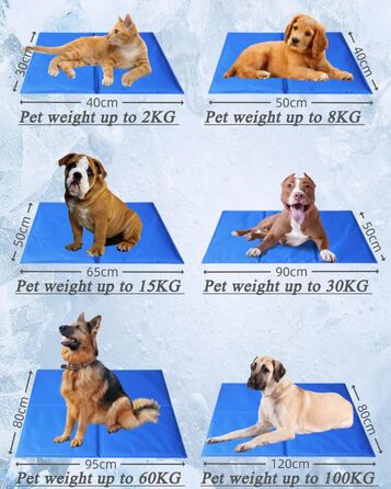Килимок охолоджуючий для собак з нетоксичним гелем, самоохолоджуючий, стійкий до подряпин, миючий, для домашніх тварин, довговічний, ідеальний для літа (хвилястий, 40x50 см)