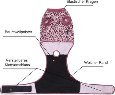 Тіло для собак після операції, тілечко для собак після кастрації/стерилізації, дихаюча тканина, захист від витікання ран, для собак, для сук, для рудих, зелений L (рожевий, середній)
