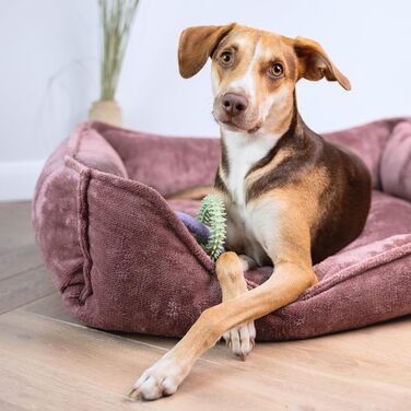 Ортопедичне ліжко для собак 4L Textil IRIS Premium-LINE, рожеве (80x60 см)