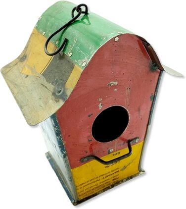 Металева годівниця для птахів, 22 x 36 см, кольорова, для саду та декору