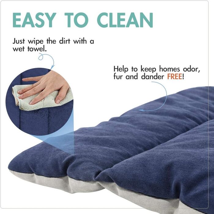 Ліжко для собак CHEERHUNTING, велике, водовідштовхувальне, для кемпінгу та подорожей, темно-синій