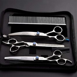 Набір професійних ножиць для грумінгу тварин з нержавіючої сталі (7,0 дюймів) - 3 шт.