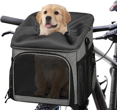 Кошик для собак на велосипед - дихаючий, легкий, знімний, для покупок, походів, кемпінгу