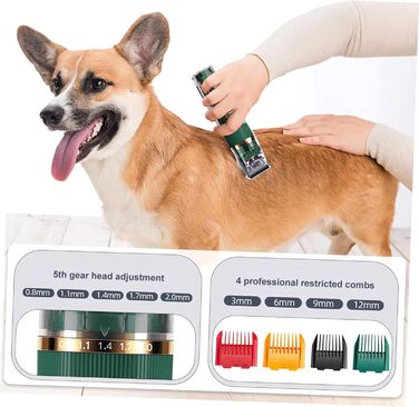 Набір для грумінгу домашніх тварин Kisangel: бездротова машинка для стрижки собак та котів з LCD-дисплеєм, миється, акумуляторна