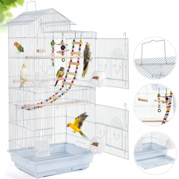 Клітка NUXIE 47 x 36 x 99 см, біла