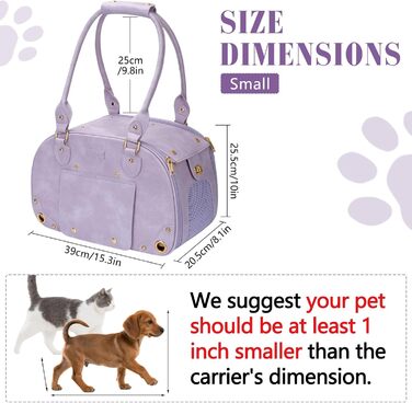Трансформер для котів та маленьких собак PetsHome, переноска для тварин, водонепроникна, преміум-нейлон, фіолетовий (38x20x25 см)
