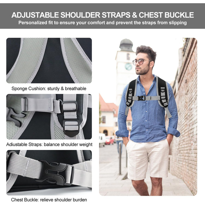 Рюкзак-переноска для котів та собак, дихаючий, для маленьких та середніх тварин, чорний