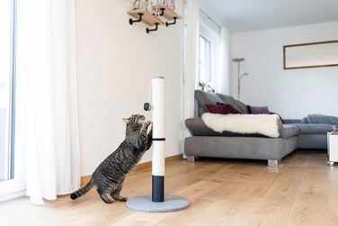 Дряпка для котів Kerbl Opal Pro сіра/чорна 40x40x80 см