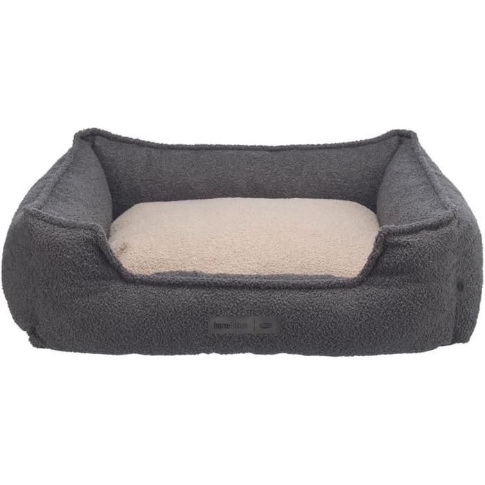 ТRIXIE Лежанка для собак Coline, 80x65 см, сіро-бежева - з перероблених матеріалів, для собак середніх порід, кошик, неслизька, знімний чохол, 36671