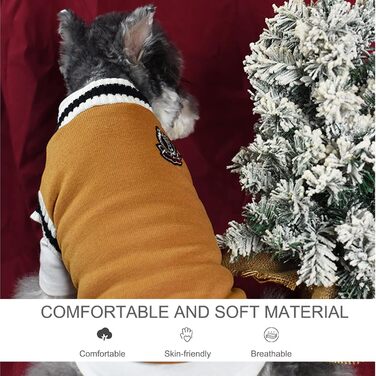 PETCUTE Пуловер для собак і котів, теплий зимовий одяг, теплий одяг для тварин, одяг для собак, теплий одяг для котів та собак, подарунок для собак та котів, теплий одяг для собак (XL, помаранчевий)
