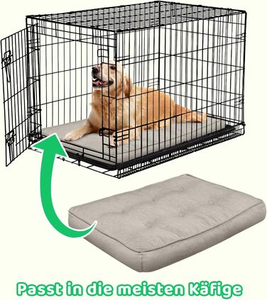 Ортопедичне ліжко для собак великих та середніх порід, знімний, миючий наповнювач, 90x76 см, колір коричневий