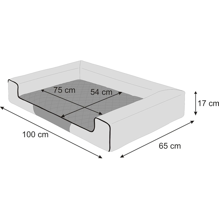 Килимок для собак DOGGY, лежанка для собак, лежанка-кільце, лежанка для собак, подушка для собак, ліжко для собак, софа для собак, корзина для тварин, лежанка для собак, собача софа, матрац для собак: Червоний з чорним, XL - 100 x 66 см XL Червоний з чорн