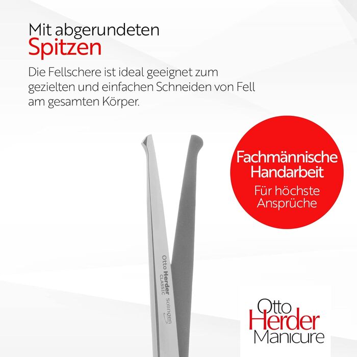 Ножиці для грумінгу собак Otto Herder, 16,5 см, професійні, нержавіюча сталь, з мікрозубцями