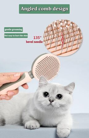Щітка для котів та собак, аксесуари для грумінгу, видалення шерсті, самоочисна, для довгої та короткої шерсті