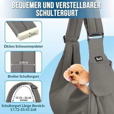 Сумка-переноска для собак SlowTon, сіра, S (для тварин 1,3-3,6 кг)