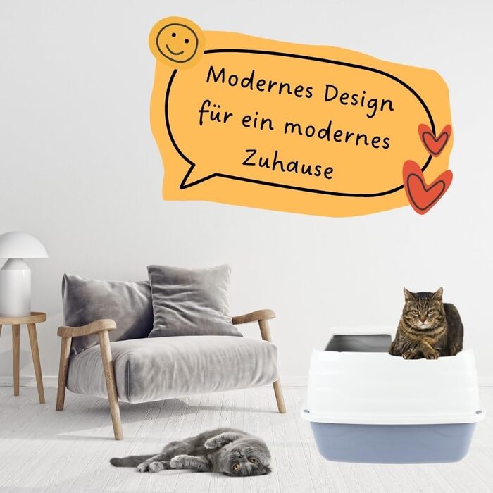 Лоток для котів GarPet Hop-In з верхнім входом, XXL, блакитний