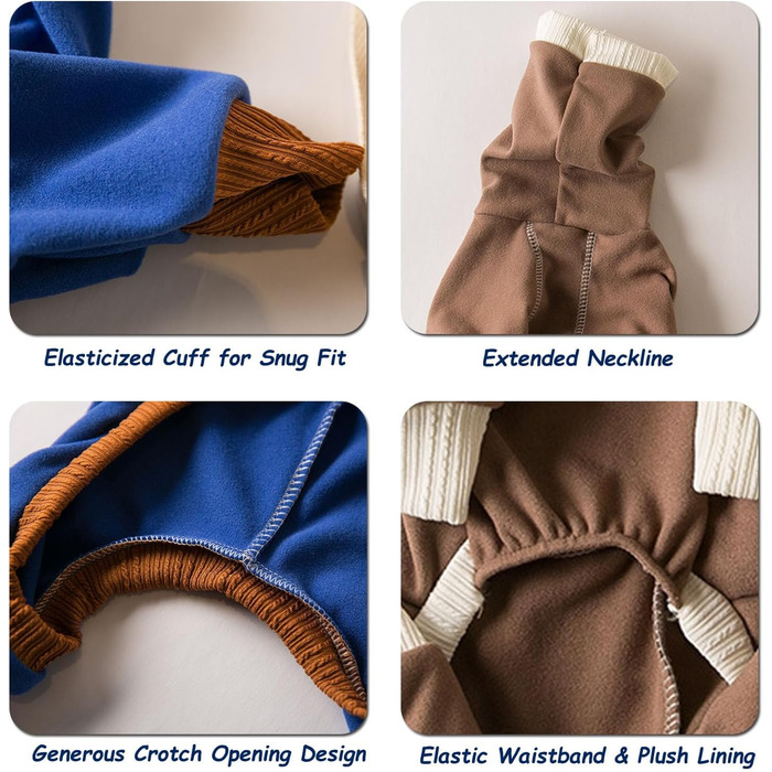 Зимовий одяг для собак породи Віндхаунд: теплий флісовий комбінезон/мантійка, 4 лапи, розмір 4XL (колір: коричневий)