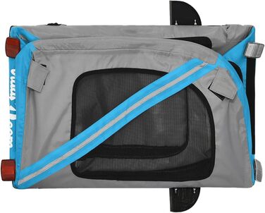 Причіп для собак на велосипед, Oxford, 30 кг, блакитний/сірий - Pet Trailer Model93869