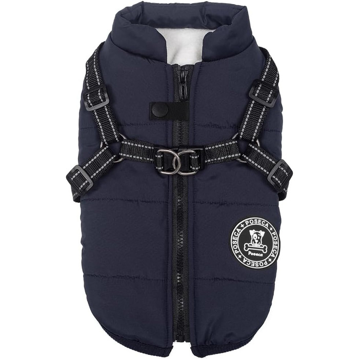 Водонепроникна зимова куртка для собак Poseca, тепла жилетка для малих, середніх та великих собак, з шлейкою, 3XL, зелена