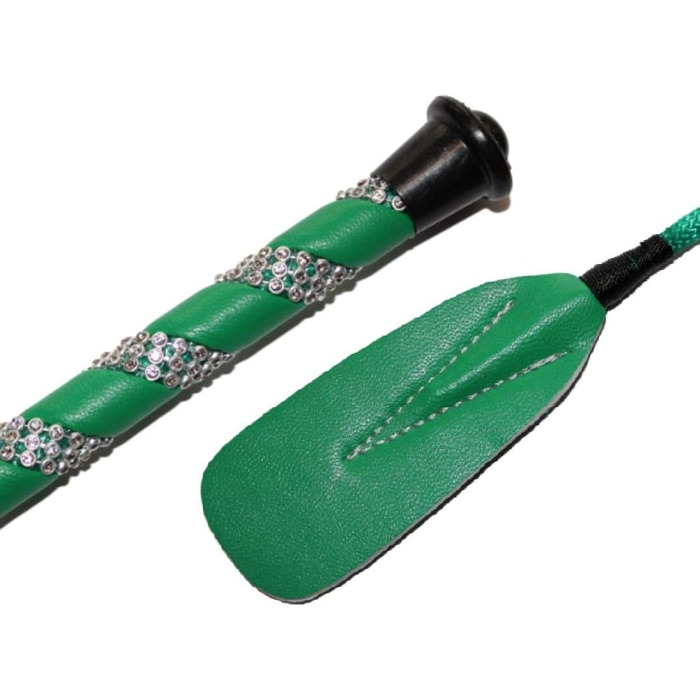 Бич для верхової їзди Jump Bat 18 дюймів з декором зі стразів. Кольори: чорний, синій, зелений, фуксія, рожевий, фіолетовий, червоний, жовтий