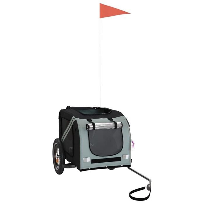 Корзина для котів та візок для собак на колесах, сірий та чорний, Oxford-Gewebe, для маленьких та середніх собак