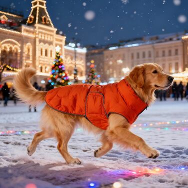 Зимова куртка для собак Mante, тепла пуховка для собак та котів. Міцна в'язана куртка з м'якого матеріалу для комфорту та тепла. (М'ятно-зелений, Оранжевий, S)