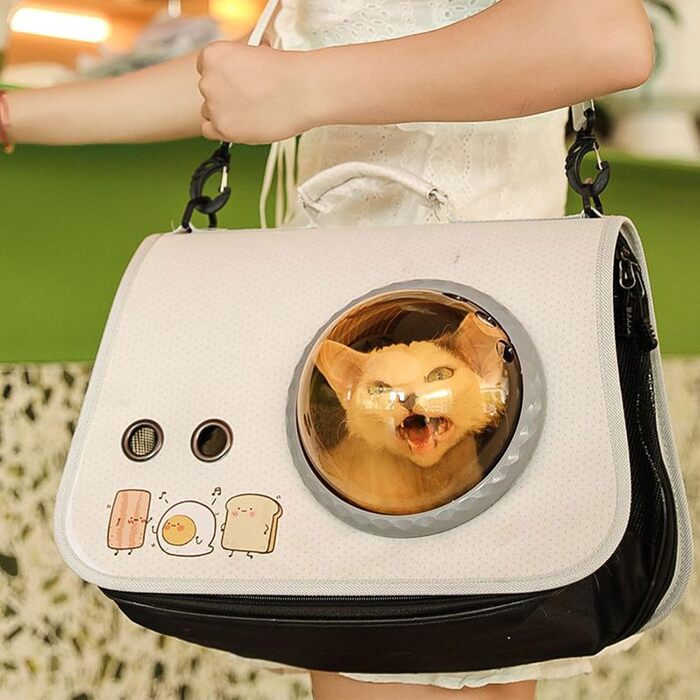 Сумка-переноска для домашніх тварин, легка сумка-переноска через плече, зручна переноска для собак та котів (J)