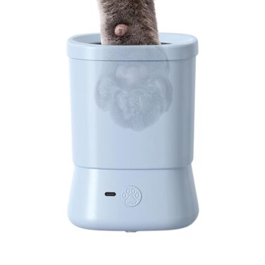 Очищувач лап для собак Holdes, портативна щітка – 2 швидкості, вологостійкий, для купання та прогулянок, блакитний